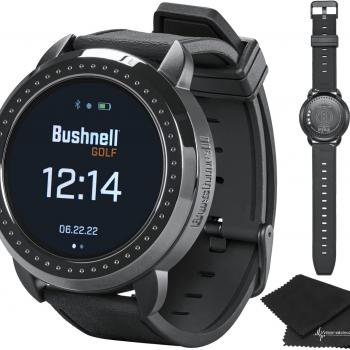 Wearable4U - Bushnell iON Elite Black Golf GPS Watch with Lens Cleaning Cloth Bundle