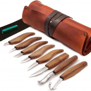 BeaverCraft Deluxe Wood Carving Kit S18X - Wood Carving Knife Set - Spoon Carving Tools Set - Whittling Knives Kit - Woodworking Kit Wood Carving Tools Kit Large Whittling Kit S18X