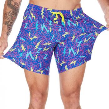 Tipsy Elves Men's Swim Trunks 7'' Inseam 4 Way Stretch Fabric Compression & Mesh Liner Swim Trunks for Men Bathing Suit