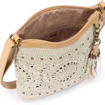 The Sak Lucia Crossbody Purse - Hand Crochet Women's Handbag for Everyday & Travel - Cross Body Bag With Zipper Closure