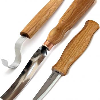 BeaverCraft Wood Carving Knives Kit Spoon Carving Tools S14 - Spoon Hook Knife Wood Carving Chisels Set Bowl Gouge - Whittling Knives Wood Whittling Kit for Beginners - Hobby Carving Knife Set