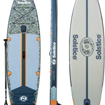 Solstice Inflatable Stand-Up Paddle Board For All Skill Levels (Heavy Duty Double-Layer) | Recreation Performance and Yoga Platform | With Non-Slip Deck and SUP Accessories