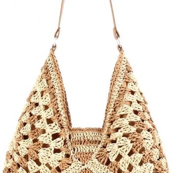 MINGRI 2024 Straw Hobo Beach Bag for Women Summer Purses Bag Woven Everything Tote Bags Shoulder Beach Bag for Vacation