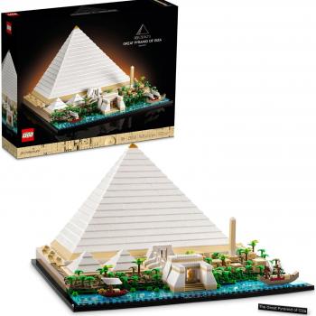 LEGO Architecture Great Pyramid of Giza Set 21058, Home Décor Model Building Kit, Creative DIY Activity, Famous Landmarks Collection