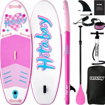 Kids Stand Up Paddle Board with Inflatable SUP Accessories, Durable, Lightweight, Wide Stable Design, Non-Slip Comfort Deck Inflatable Paddle Board for Kids