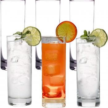 LEMONSODA Premium Highball Glass Set - Elegant Tom Collins Glasses Set of 6 - 12oz Tall Drinking Water Glasses - Bar Glassware for Mojito, Whiskey, Cocktail