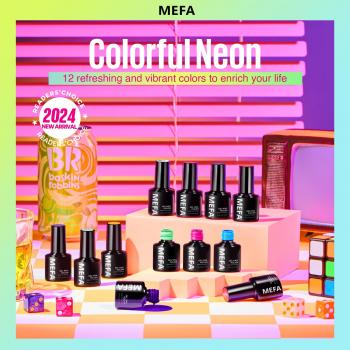 MEFA Neon Gel Nail Polish Set 12 Colors, Spring Summer Gel Nail Kit Green Glitter Hot Pink Blue Yellow Purple Red Collection for Starters Nail Art Manicure at Home DIY Gifts for Women Girls