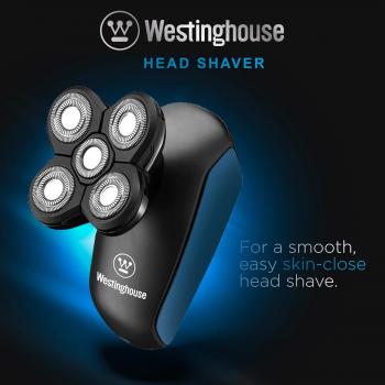 Westinghouse Head Shaver for Bald Men Electric Rechargeable Skull Shavers for Men Cordless Rotary Bald Head Shavers for Men with 5 Powerful Rotating Heads