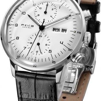 FEICE Men’s Watches Bauhaus Automatic Watch Stainless Steel Mechanical Watch Wristwatch Casual Dress Watches for Men with Leather Bands Date -FM121