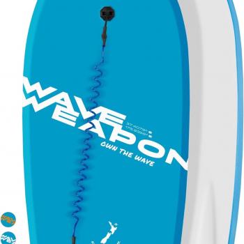 Own the Wave 'Wave Weapon' Body Board for All Wave Conditions - Lightweight with EPS Core, HDPE Slick Bottom, Boogie Boards for Beach with Wrist Leash and Plug for Kids and Adults