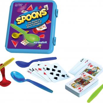 Spoons in a Case, Spoons Game, Family Games for Kids and Adults, Travel Game, Fun Games for Family Game Night, Card Games for Kids, Board Games for Kids 8-12, Kids Games Ages 8-12, Games for Adults