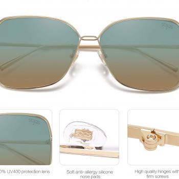 SOJOS Classic Square Oversized Sunglasses for Women Big Large Designer Style Sunnies SJ1082