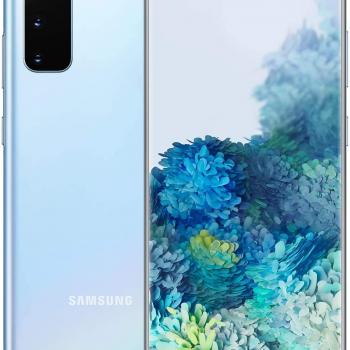 SAMSUNG Galaxy S20 5G (128GB, 12GB) 6.2" 120Hz AMOLED, Snapdragon 865, Canada 5G Only/Global 4G LTE (GSM + CDMA) Unlocked (AT&T, Verizon, T-Mobile, Metro) International Model SM-G981W (Cloud Blue)