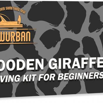 Wood Carving Kit for Beginners - Whittling kit with Giraffe - Linden Woodworking Kit for Kids, Adults - Wood Carving Stainless Steel Knife with Wooden Handle - Giraffe Shaped Linden Blank