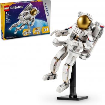 LEGO Creator 3 in 1 Space Astronaut Toy, Building Set Transforms from Astronaut Figure to Space Dog to Viper Jet, Space-Themed Gift Idea for Boys and Girls Ages 9 Years Old and Up, 31152