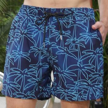 Men's Swim Trunks Quick Dry Bathing Suit Swimming Shorts with Compression Liner and Pockets