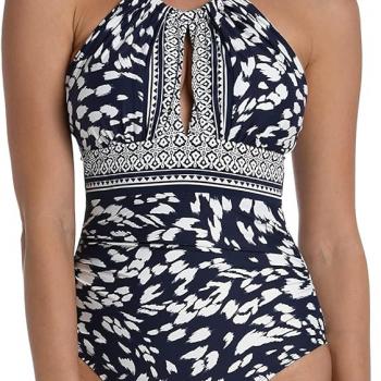 La Blanca Women's Standard High Neck One Piece Swimsuit