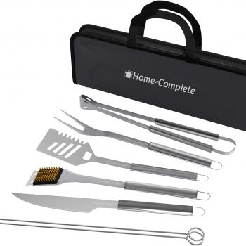 16-Piece BBQ Grill Accessories Set - Barbecue Tool Kit with Aluminum Case for Home Grilling - Great Gift for Birthday or Father’s Day by Home-Complete