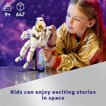 LEGO Creator 3 in 1 Space Astronaut Toy, Building Set Transforms from Astronaut Figure to Space Dog to Viper Jet, Space-Themed Gift Idea for Boys and Girls Ages 9 Years Old and Up, 31152