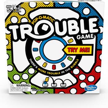 Hasbro Gaming Trouble Board Game for Kids Ages 5 and Up 2-4 Players (Packaging may vary)