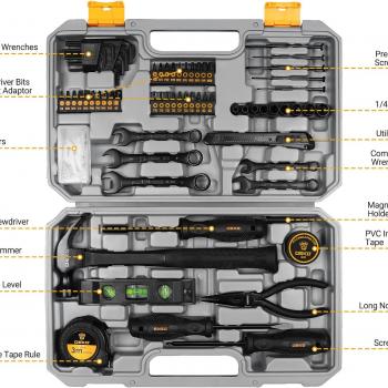 DEKOPRO Tool Kit Set Box Home Repair Tools Basic Hand Toolbox Sets 148Piece