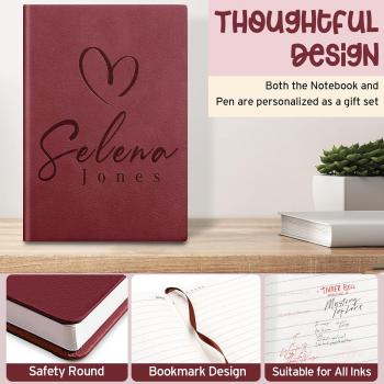 Personalized Journal Notebook, Personalized Leather Journal with Pen, Personalized Notebook For Women Men, Customized Journals To Write In, Diary For Women - Birthday, Best Friend, Mom, Sister Gifts