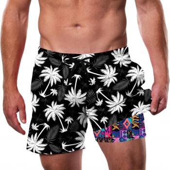 Cozople Mens Swim Trunks 5.5" Compression Liner Swim Shorts Boxer Brief Lined Quick Dry Bathing Suit Swimwear