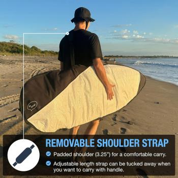 Ho Stevie! Surfboard Bag - Zippered Daybag - Fits All Shapes of Surfboards - Foam Padding and Durable Cover - Comfortable Shoulder Strap