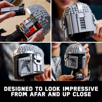 LEGO Star Wars The Mandalorian Helmet 75328 Buildable Model Kit, Display Collectible Decoration Set for Adults, Men, Women, Mom, Dad, Collectible Gift Idea