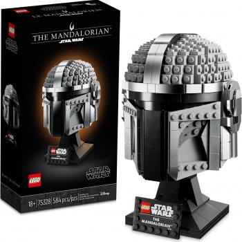 LEGO Star Wars The Mandalorian Helmet 75328 Buildable Model Kit, Display Collectible Decoration Set for Adults, Men, Women, Mom, Dad, Collectible Gift Idea