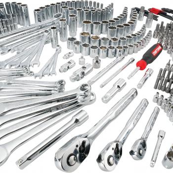 CRAFTSMAN Mechanic Tool Set, 1/4 in, 3/8 in, and 1/2 in Drive, Includes Ratchets, Sockets, Hex Keys and Wrenches, 308 Pieces (CMMT45938)