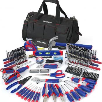 WORKPRO 322-Piece Home Repair Tool Kit With Carrying Bag - Basic Household Hand Tools