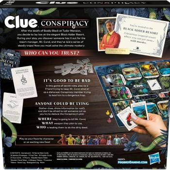 Clue Conspiracy Board Game for Adults and Teens, Great Halloween Party Game, Secret Role Strategy Games, Ages 14+, 4-10 Players, 45 Minutes, Mystery & Party Games