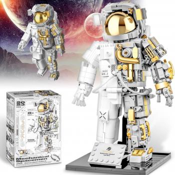 Space Astronaut Building Block Set, 966 Pcs Astronaut Building Set for Adults, Space Building Kit Toys Gifts for Kids 8-14 with Display Stand