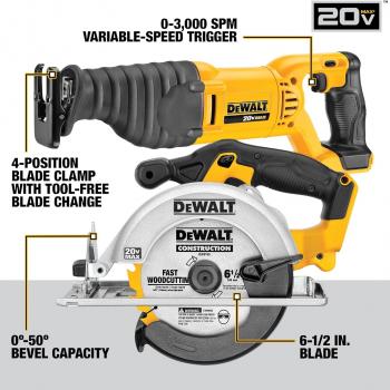 DEWALT 20V MAX Power Tool Combo Kit, 10-Tool Cordless Power Tool Set with 2 Batteries and Charger (DCK1020D2)