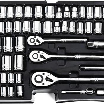 WORKPRO 408-Piece Mechanics Tool Set, General Household Home Repair Tool Kit with 3-Drawer Heavy Duty Metal Box, Hand Tool Kit Set 1 Pack