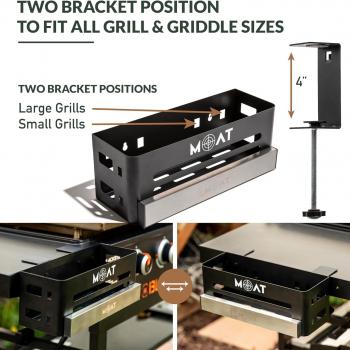 MOAT Grill & Griddle Caddy plus Grill & Griddle Large Trash Bag Holder, Magnetic Utensils Holder – Compatible Blackstone Griddle Caddy for Grilling. And for Weber Grill Accessories for Outdoor Grill