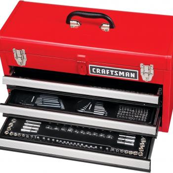 CRAFTSMAN Mechanics Tool Set 1/4 in and 3/8 in Drive, Ratchets, Sockets, Wrenches, Hex Keys, and Drive Tools, 224 Piece (CMMT45308)