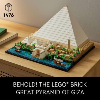 LEGO Architecture Great Pyramid of Giza Set 21058, Home Décor Model Building Kit, Creative DIY Activity, Famous Landmarks Collection