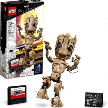 Lego Marvel I am Groot 76217 Building Toy Set - Action Figure from The Guardians of The Galaxy Movies, Baby Groot Model for Play and Display, Great for Kids, Boys, Girls, and Avengers Fans Ages 10+