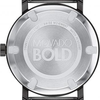 Movado Men's Bold Evolution Black Ion-Plated Steel Case and Mesh Bracelet, Black