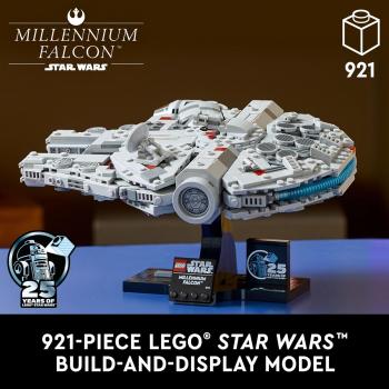 LEGO Star Wars: A New Hope Millennium Falcon 25th Anniversary Buildable Starship Model for Star Wars Fans, Collectible Star Wars Home Décor for Adults, Gift Idea for Father's Day from Daughter, 75375