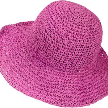 Womens Floppy Straw Sun Hat Foldable Packable Wide Brim Summer Beach Hat Crochet Bucket Hat