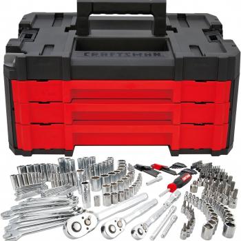 CRAFTSMAN Socket Set, 262-Piece Mechanic Tool Set, 1/4", 3/8", 1/2" Drive, SAE / Metric, (CMMT45307)