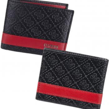 Guess Men's Leather Slim Bifold Wallet