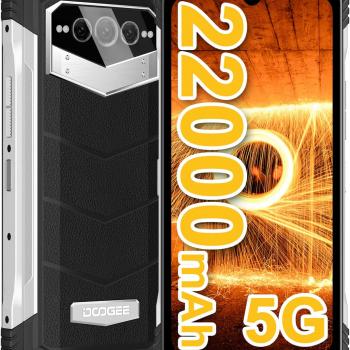 DOOGEE V MAX (2023) 5G Rugged Smartphone, 22000mAh 20GB+256GB Android 12 Rugged Phones Unlocked, 120Hz 6.58" Rugged Cell Phone, Dual Hi-res Speakers, 108MP Main Camera, Night Vision, NFC, OTG