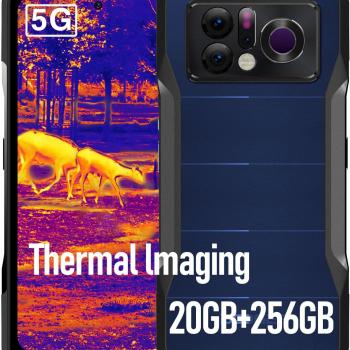 DOOGEE V20 Pro Rugged Phone Thermal Image Camera, 20GB RAM+256GB ROM(up to 2TB), 120Hz 2K AMOLED Display, 6000mAh Battery, Dual SIM 5G Rugged Smartphone NFC, OTG, IP68 Waterproof