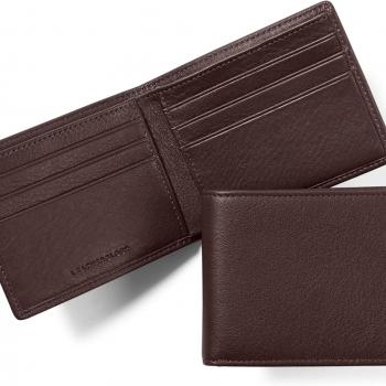 Leatherology RFID Brown Thin Bifold Wallet - Slim silhouette, Ample storage, Hidden interior pocket