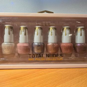 Nicole Miller Total Nudes Nail Polish Collection, Set of 6 Unique Glossy and Shimmery Nail Polish Colors for Women and Girls, Quick Dry Nail Polish