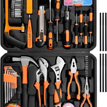 SOLUDE Tool Set,148-Piece Home Repair Tool Kit for Men Women College Students,Household Basic Hand Tool Sets with Case for Home Maintenance & DIY Projects